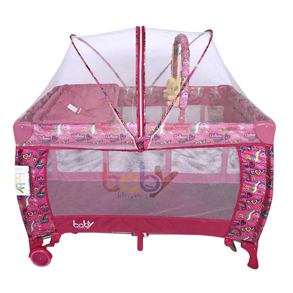 Play Ovalado Con Mosquitero Baby Elegance Unicornio Nina Titan Panama