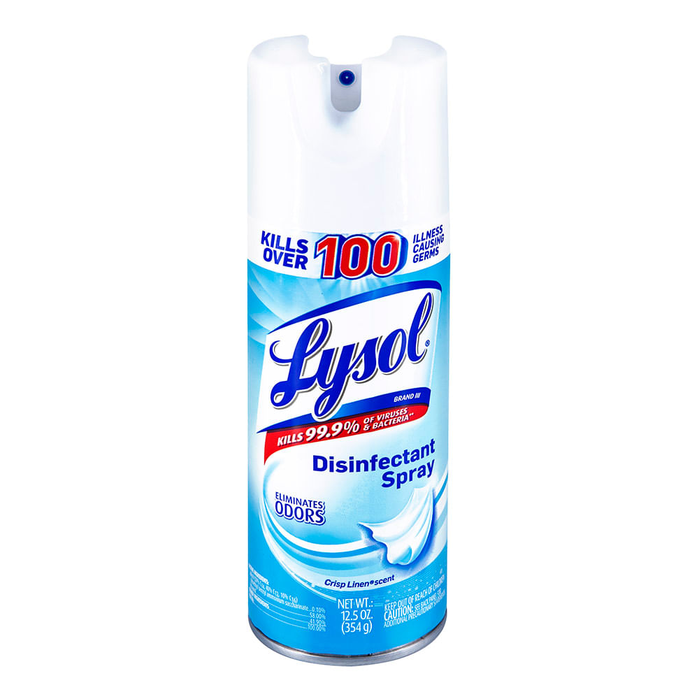 Lysol Spray Desinfectante Antibacterial, Crisp Linen Scent, 12.5 OZ (Pack  de 2) - Superunico - El Supermercado 100% Online de Panamá