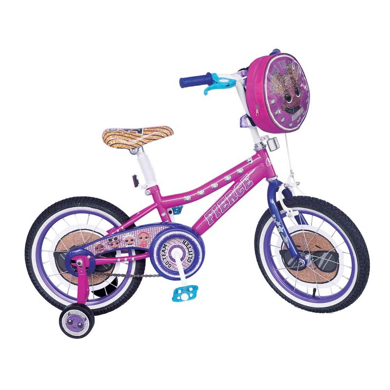 Bicicleta Lola - 16 pulgadas – azul claro con detalles en rosa