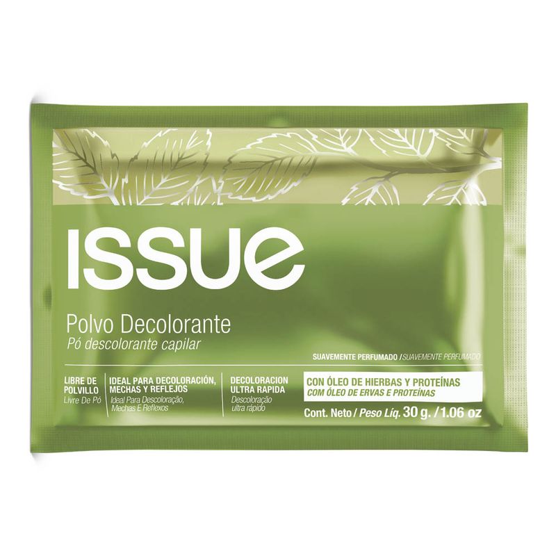 Polvo Decolorante Issue Active, 10 Sobres De 70g