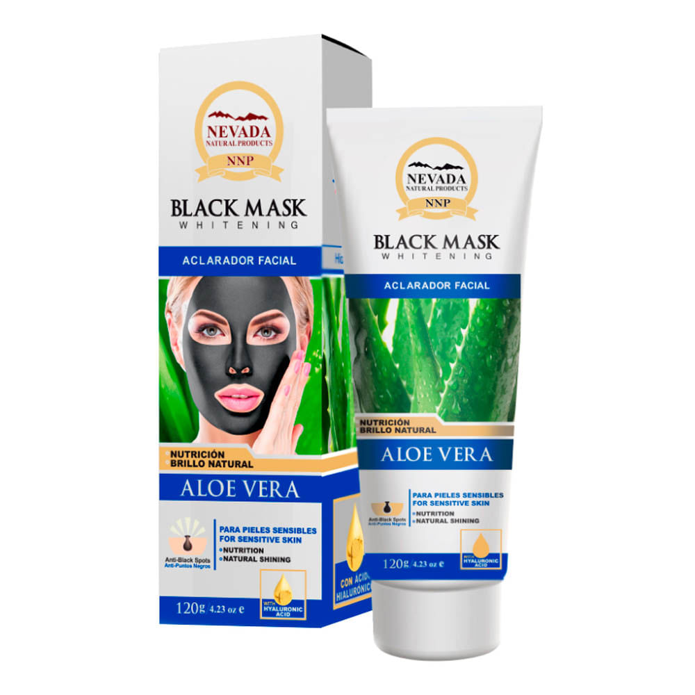 Mascarilla Facial Nevada Negra Aloe Vera 120 G