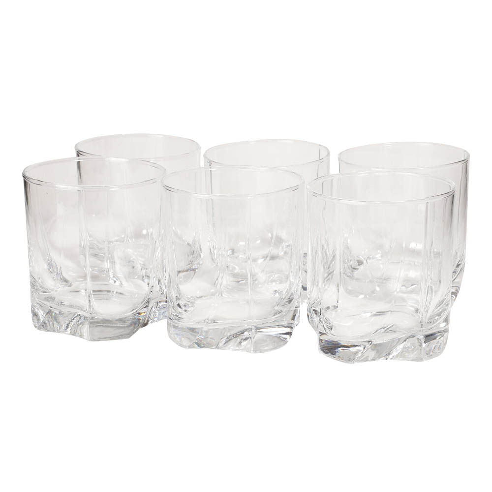 Juego De 6 Vasos De Vidrio Luna 390 Ml