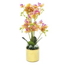 Flores Artificiales Orquídeas Home Elegance en Pote de Cerámica - Surtido