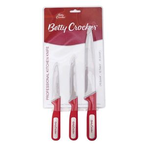 Cuchillos Profesionales Betty Crocker Set de 3 Piezas