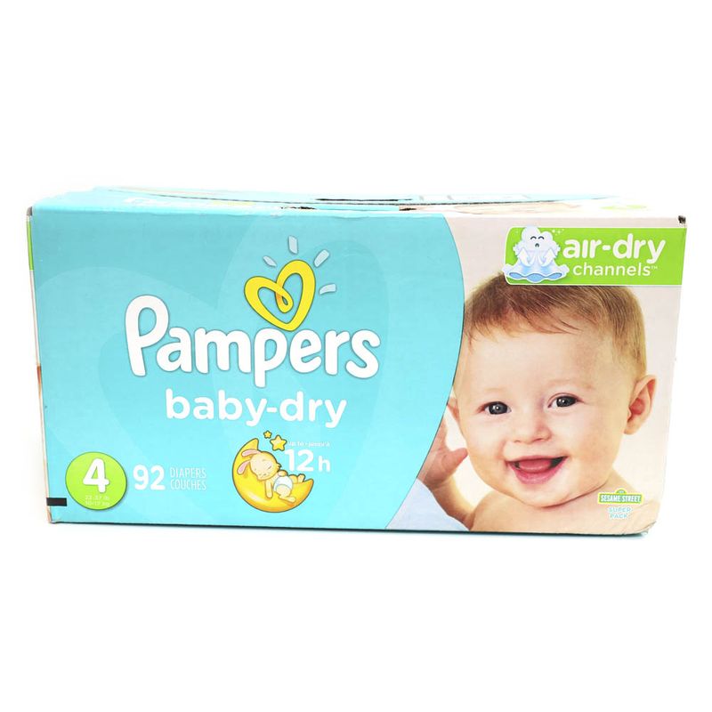 Pampers Baby Dry Talla 4, 92 Pañales
