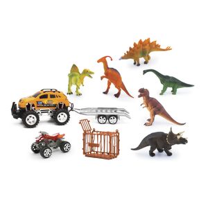 Camión Trailer Con Dinosaurio Set 10 Piezas - Surtido