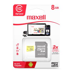 Memoria MicroSD Maxell SDHC CL10 Para Celular Con Adaptador SD