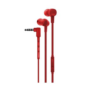 Audífonos Earbud Maxell Con Micrófono y Tapones de Silicona Rojo
