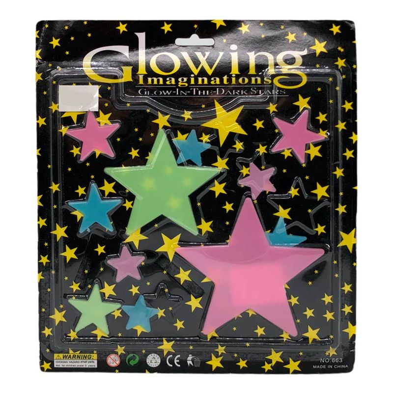 Estrellas Plasticas Fluorescentes X 88 Unidades Luminosas