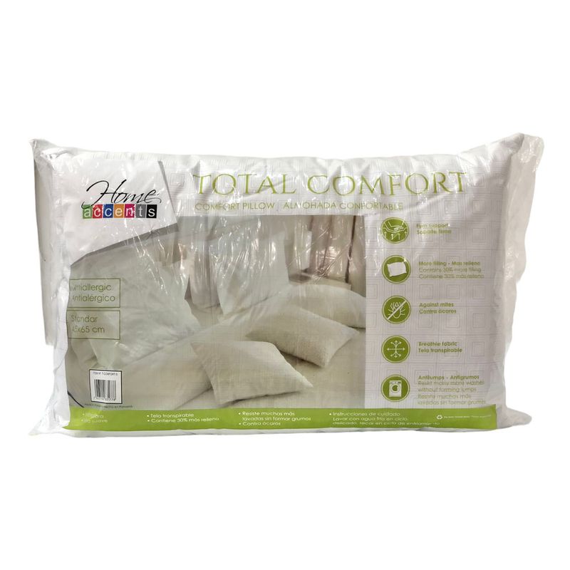 Almohada Standard Home Accents Total Confort 45 cm x 65 cm