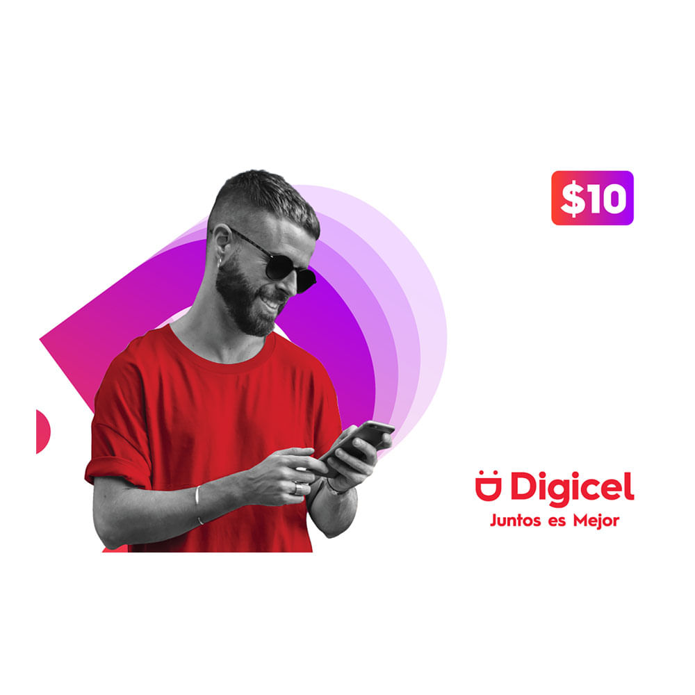 Tarjeta Prepago Digicel B/.10