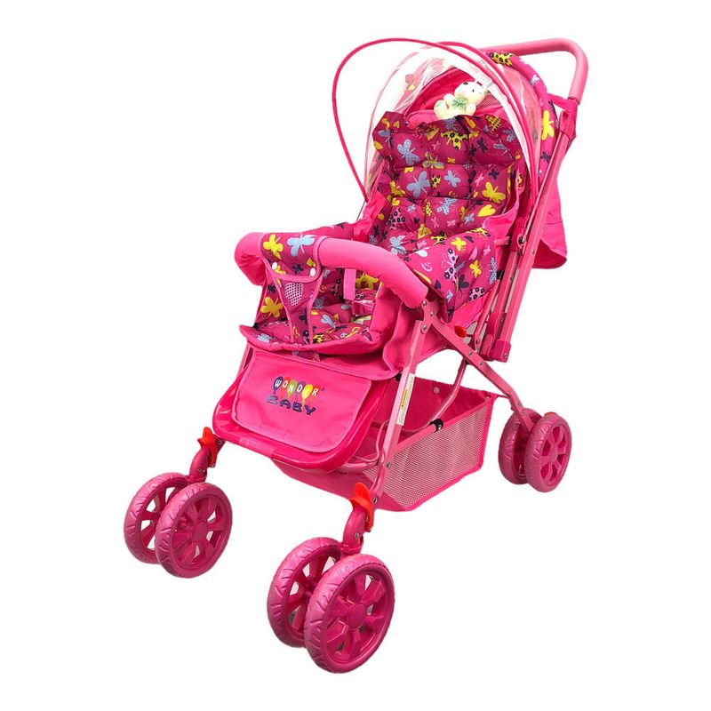 Coche Acolchonado Wonder Baby Para Bebe Rosa Titan Panama