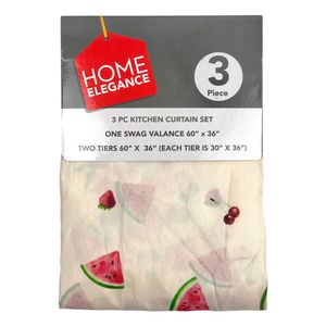 Cortina Para Cocina Home Elegance Watermelon 3 Piezas
