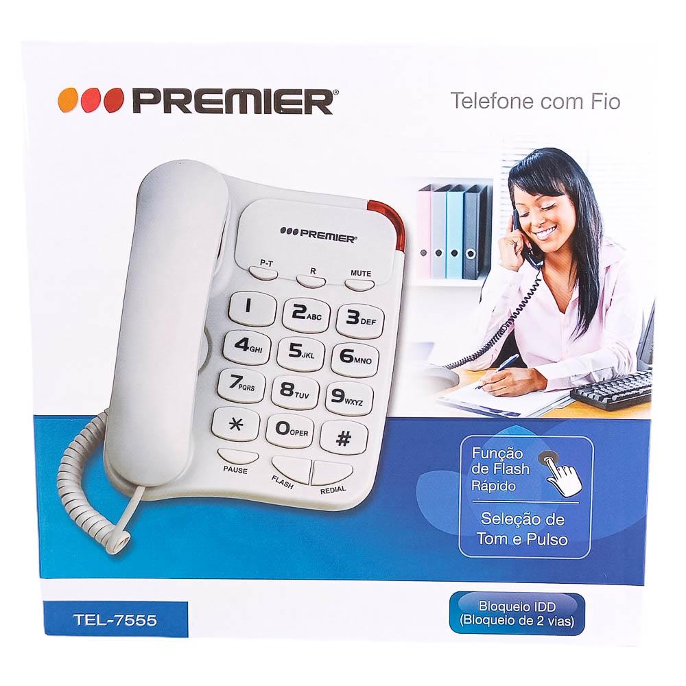 Teléfono fijo blanco 7555 Premier –