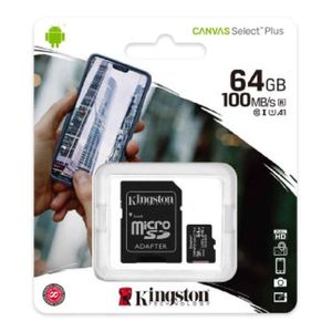 Memoria Micro SD Kingston + Adaptador Cl10 de 64 Gb