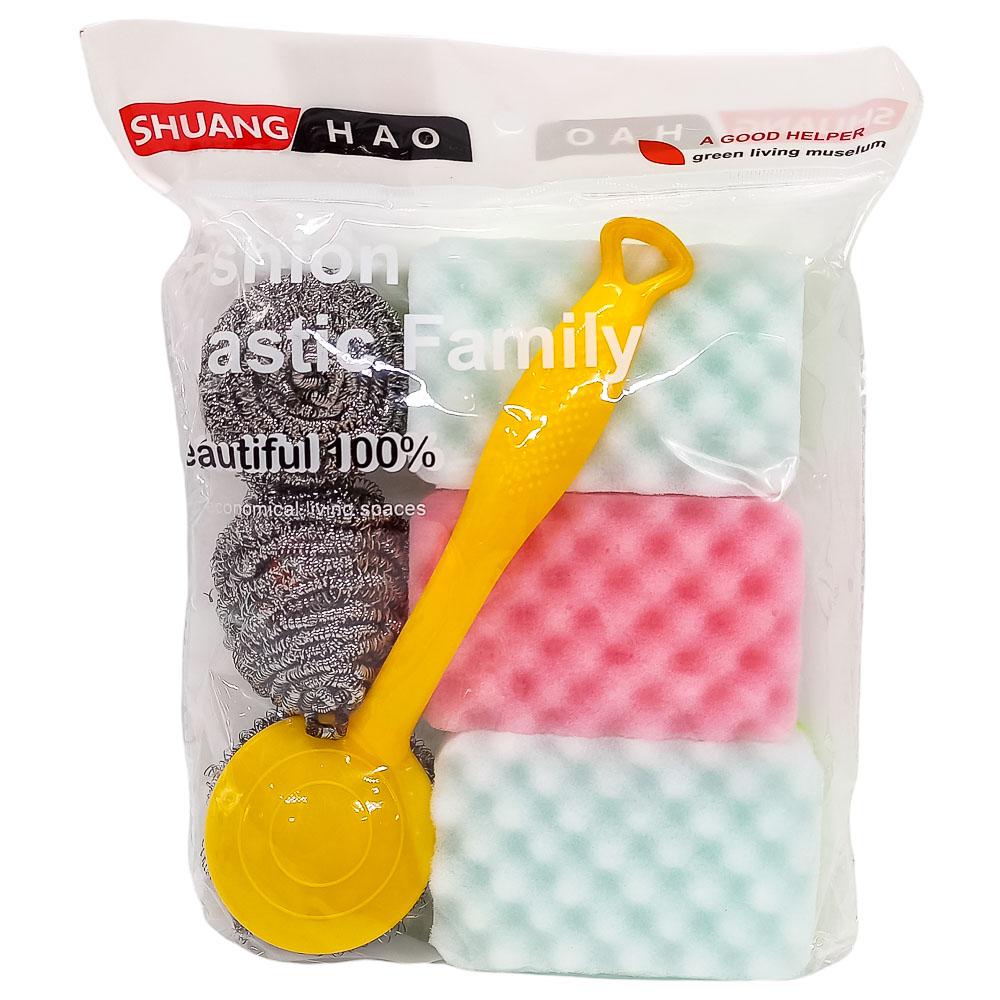 Esponja Brillo Fregar Plastico Set 3 Unidades Cocina Platos