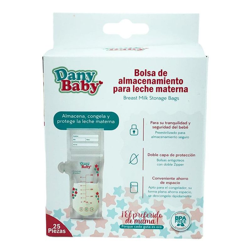 Bolsa de Almacenamiento Dany Baby Para Leche Materna 25 Piezas