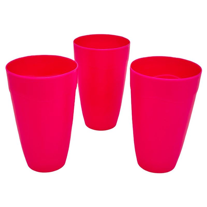 Vaso plastico 12oz rosa