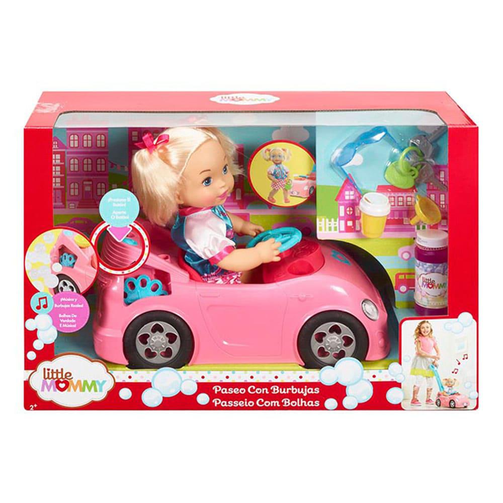 Muneca Bebe Little Mommy Paseo Con Burbujas