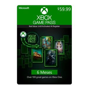 Tarjeta Digital Xbox Game Pass 6 Month
