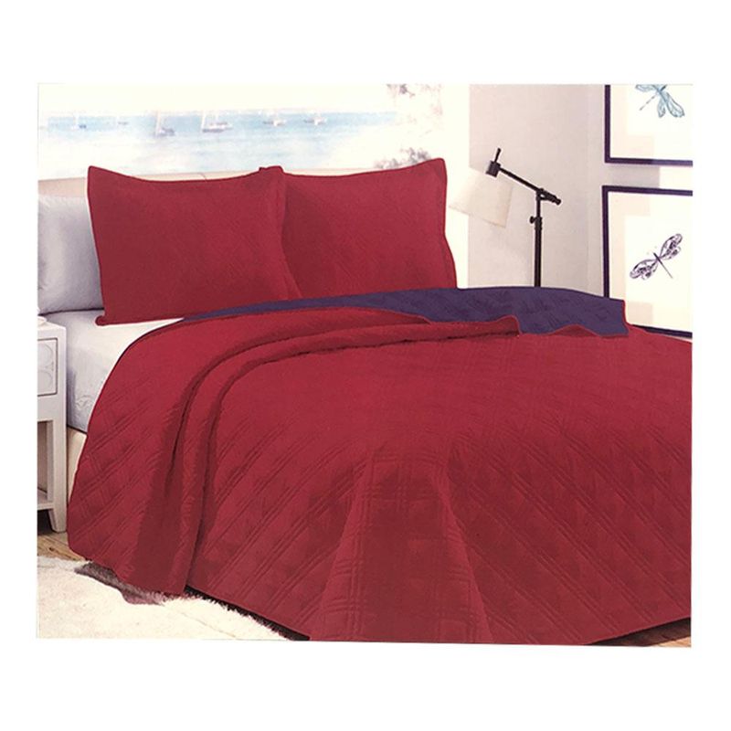 Sobrecama Home Accents Red/Nvy