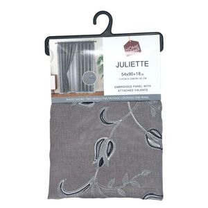 Cortina Juliette Home Elegance Rod Pocket Con Cenefa 54" x 90"