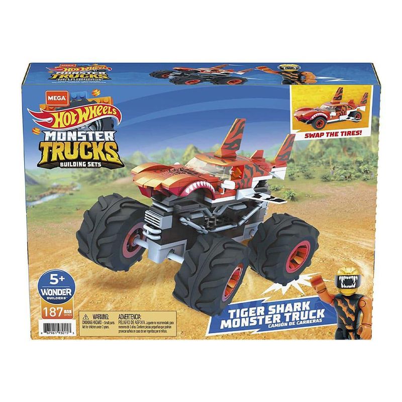 Hot Wheels HOT WHEELS® – Monster Trucks Véhicule Radiocommandé  L'INARRÊTABLE TIGER SHARK - 1 ea