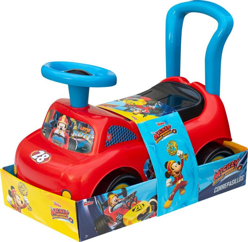 Trudi Sevi Car Racing Modular Mickey Mouse Wooden Toy - 10 Piece Take-Apart Vehicle For Kids 2 thumbnail image
