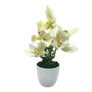 Pote Decorativo Con Orquídea Home Elegance Plástico-Surtido