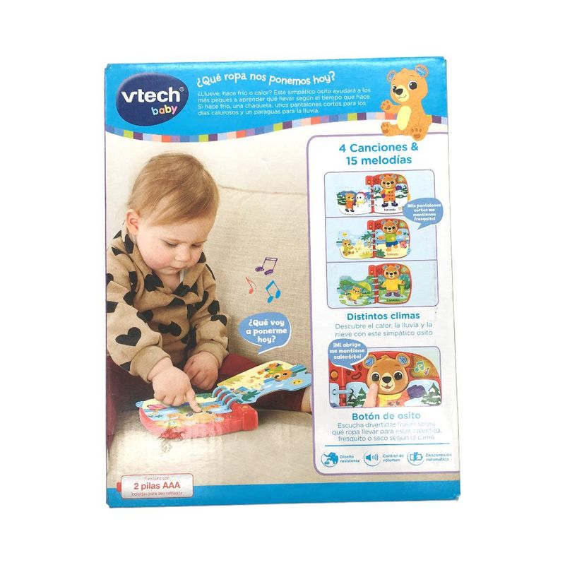 VTech baby, Libro Osito bebé ¿Qué me pongo hoy?, juguetes para bebés +12  meses