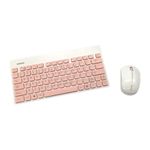 Set de Teclado Y Mouse Inalambrico Rosado Miniso