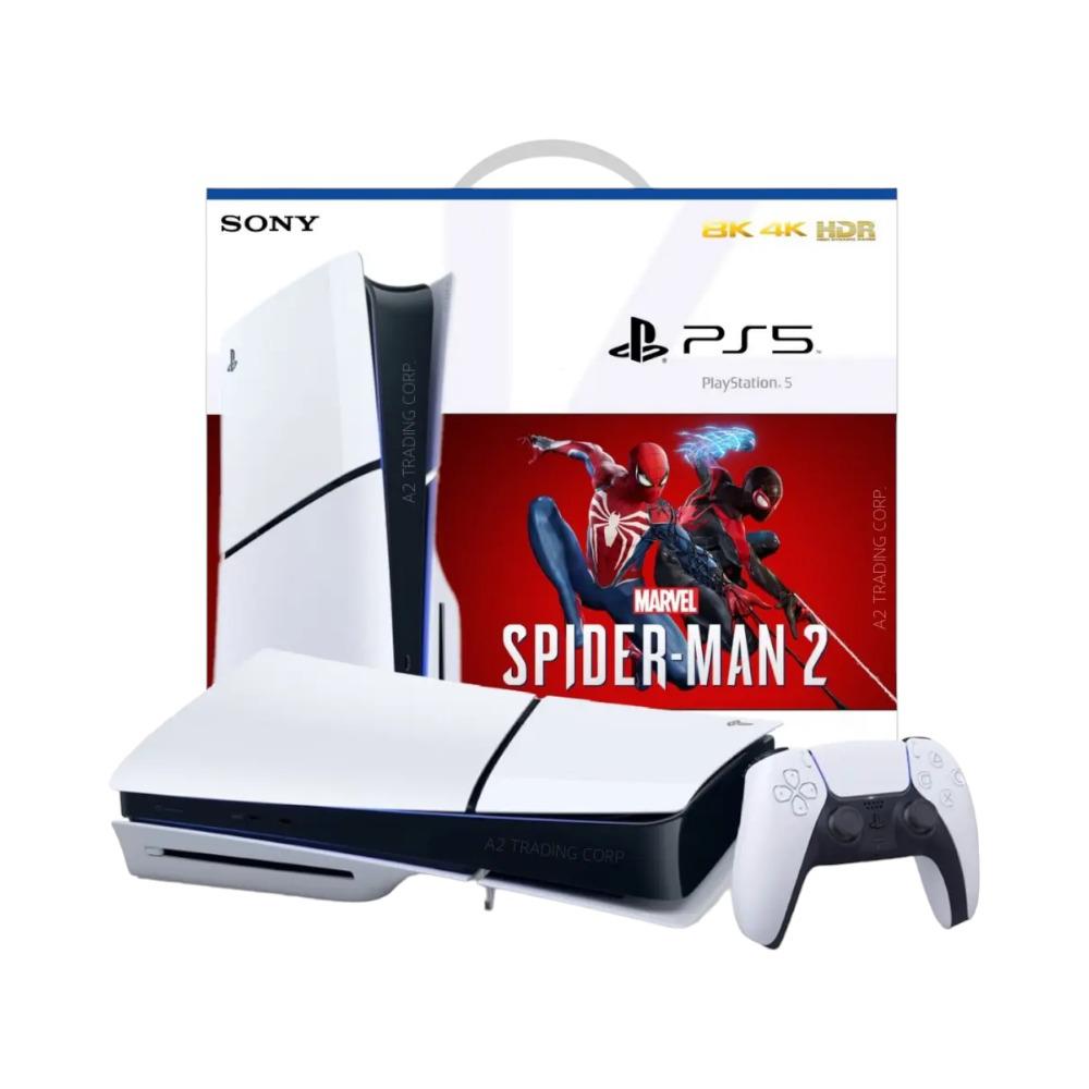 Consola Ps5 Slim Bundle Spiderman 2 + Mando Ps5 Blanco - Coolbox