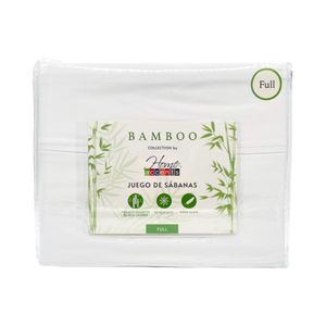 Sabana Full 4 Piezas Bamboo Blanco