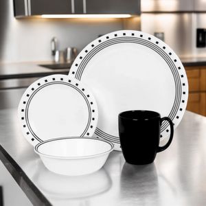 Vajilla de Vidrio Corelle City Block 16 Piezas