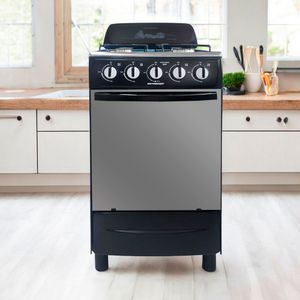 Estufa A Gas Premier 20" / 4 Quemadores / Con Horno /Negro